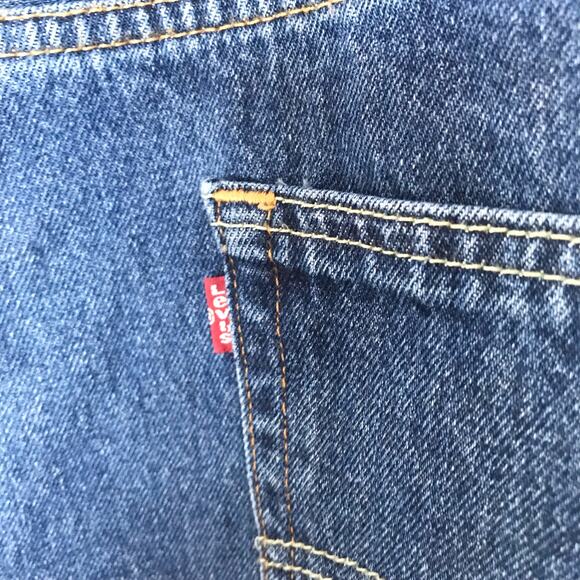 Levi's 550 Men's 56x30 Fits 55x29 Dark Stonewash Relaxed Fit 100% Cotton Jeans - Picture 8 of 12